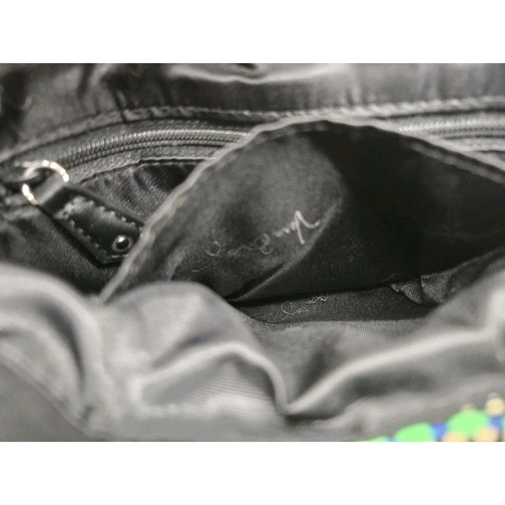 Vera Bradley Slim Saddle Bag Kiev Paisley Black